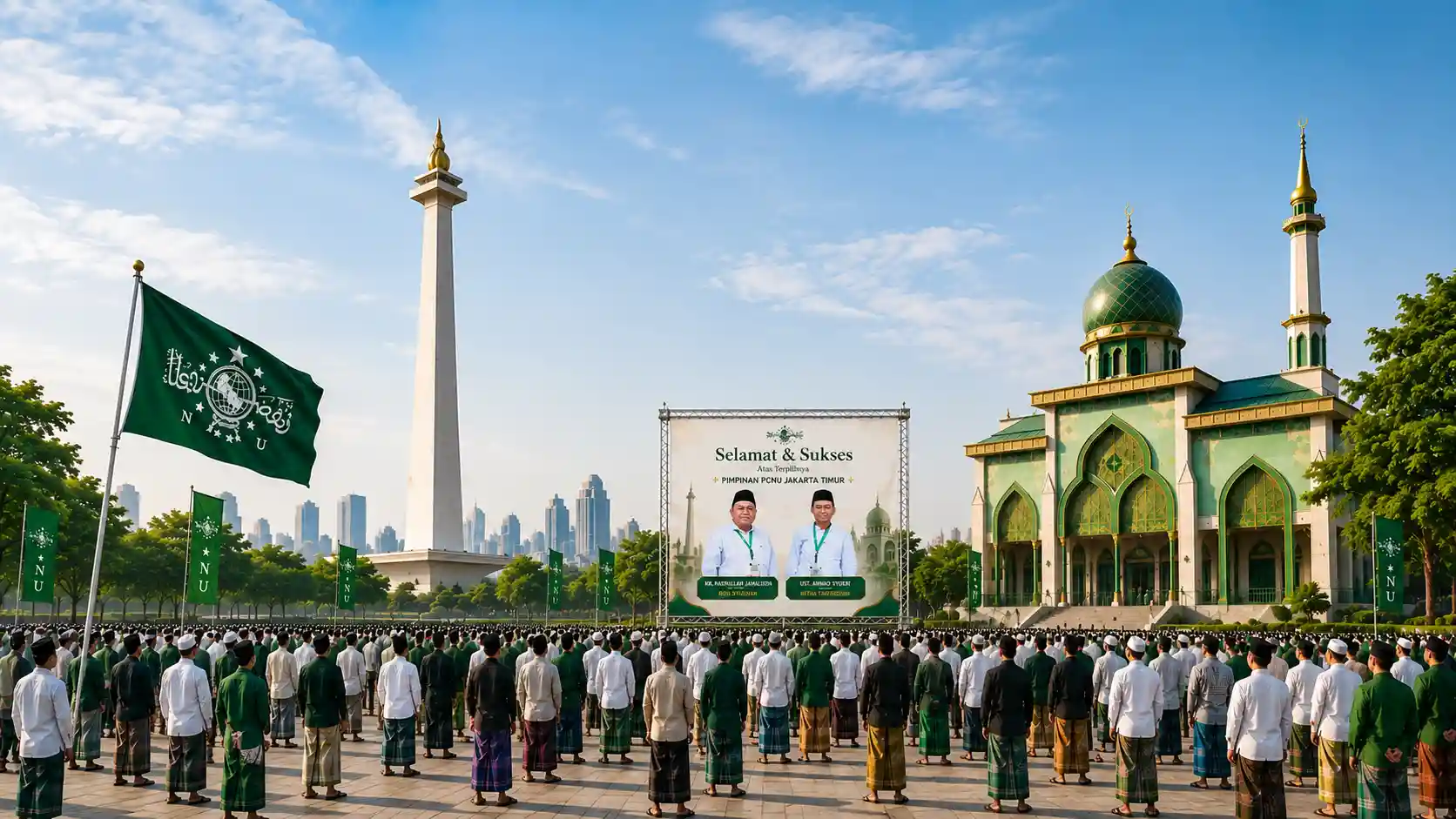 Kebersamaan pengurus dan warga PCNU Pengurus Cabang Kabupaten Bekasi